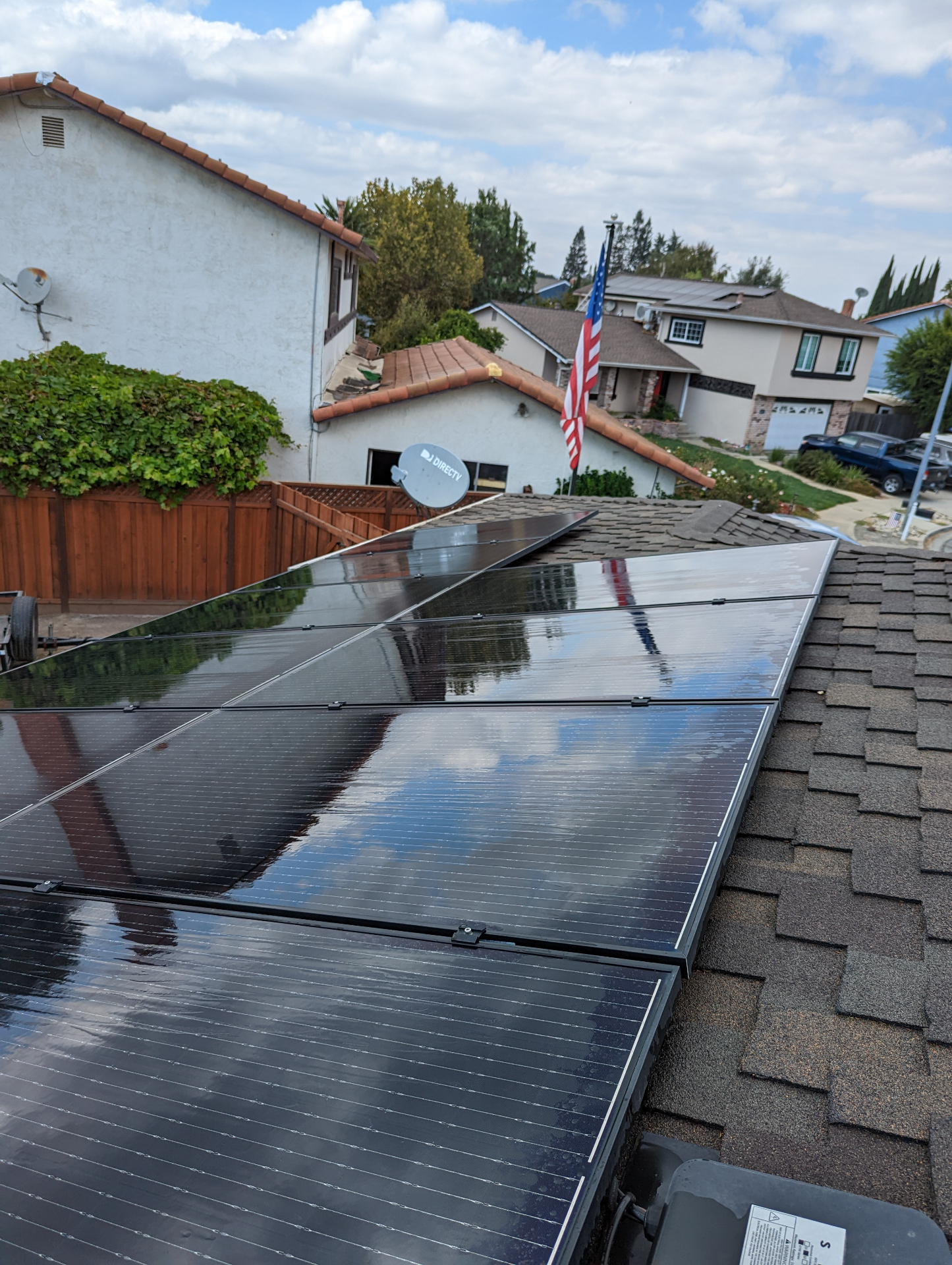 Clean residential solar panels after professional cleaning