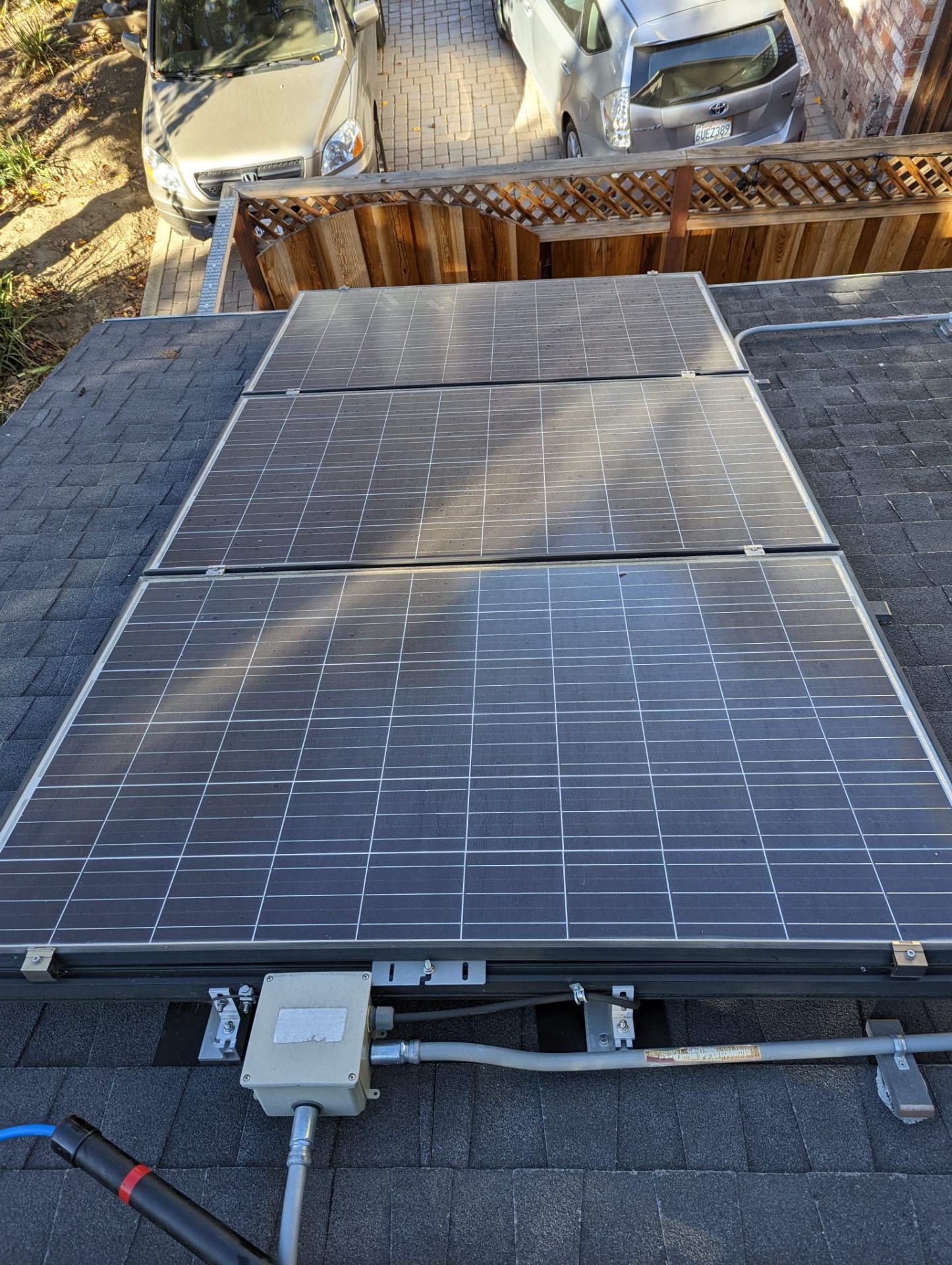 Dirty solar panels before cleaning